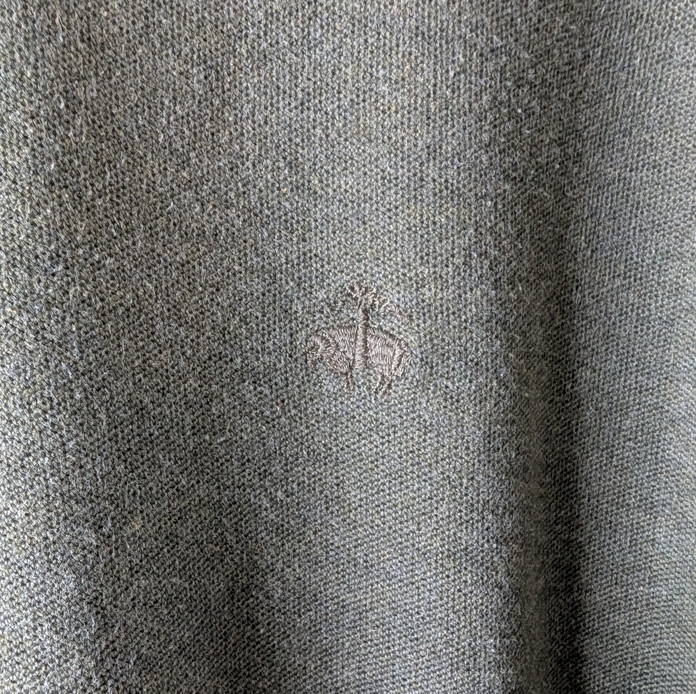 Brooks Brothers 346 Longsleeve Olive Green Polo Shirt L - Picture 4 of 4
